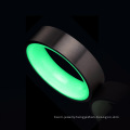 2020 New Products Matte Finish Luminous Glowing Ring Black Carbon Fiber Glow Ring in The Dark Fashion Jewelry